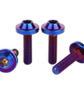 ✝️ UHDFBDHF 4Pcs Titanium Bolt M4x10 15 20mm Button Torx Head Screw for Bicycle Motorcycle (Burnt Blue, M4x15mm)