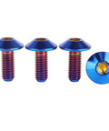 ✝️ UHDFBDHF 4PCS Titanium Bolt M5 M6 12/15/20mm Torx Head Screw for Bicycle Motorcycle (Burnt Blue, M6x15mm) close-up image