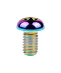 Wanyifa Titanium Button Head Torx M6x10mm Screw in Rainbow for Bicycle Motorcycle Car, close-up view of single piece