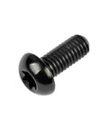 Close-up of a black Wanyifa 4Pcs Titanium M5 x 12mm Holder Torx Head Bolt Screw for Bicycle Water Bottle Cage