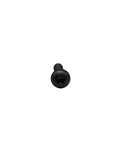 Close-up of a black ✝️ RISON Titanium Screws M3 X 6mm Titanium Torx Button Head Screw, ISO7380, GR2 material, half round head.