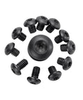 Top view of 26 pcs titanium Torx screw set for Benchmade 535 Bugout knife, showing multiple black screws arranged in a circle.