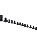 26 pcs titanium Torx screw set for Benchmade 535 Bugout knife, shown in a row, highlighting varied sizes