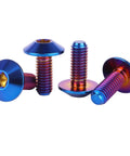 ✝️ UHDFBDHF 4PCS Titanium Bolt M5 M6 12/15/20mm Torx Head Screw for Bicycle Motorcycle (Burnt Blue, M6x15mm)