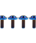 Four Wanyifa Titanium Bolt M6x15mm Torx T30 Screws in Brunt Blue for Bicycle Motorcycle Car Pack of 4