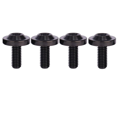 ✝️ UHDFBDHF 4Pcs Titanium Bolt M6 10 15 20mm Torx T40 Screws for Bicycle Motorcycle Car Bolt (Black, M6x15mm) front view