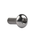 Wanyifa Titanium Ti Water Bottle Cage M5x8 10 12 15mm Bolt Button Head Allen Key Screws Pack of 10 (Silver, M5x15mm), close-up view
