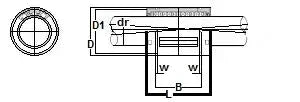 Diagram of TK10 NB Self Aligning 10mm Ball Bushings Linear Motion illustrating dimensions and alignment structure for automation systems.