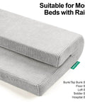 Toddler Bed Rail Bumper Protector With Premium Memory Foam, 27.6 Inch Guard Rail, soft gray cushion suitable for most beds with rails