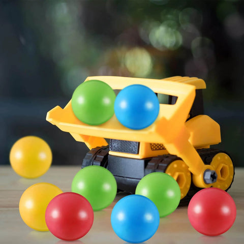 12 Pieces Multi Colored Plastic Replacement Balls Small Bulldozer Popper Toy Balls 1.75 Inch Soft Crush Proof Air Filled Ocean Ball for Toddlers