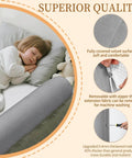 Child sleeping with Inflatable Bed Bumpers For Toddlers 2 Pack With Non Slip Bed Rails And Machine Washable Covers