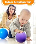 Child playing with 8PCS Inflatable Playground Balls, 8.5Inch Bouncing Sensory Balls with Hand Air Pump, suitable for kids' parties
