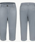 Front and back view of gray Knicker Style Toddler And Youth Baseball Pants For Boys And Girls, Tee Ball Softball Practice Pants With Belt Loops