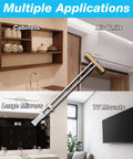 Image showing applications of TOGGLER SNAPTOGGLE BB Toggle Anchors in cabinets, air units, large mirrors, and TV mounts.
