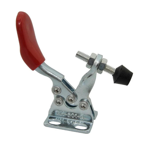 4 Piece Toggle Clamp Set 60 Lbs Holding Capacity 27 Kg 201A Horizontal Quick Release Antislip Hand Tools XRPAOWA Silver Red