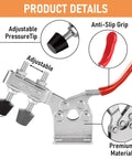 12 Pack 201B Toggle Clamps for Woodworking and Metalworking with quick release, pro grade 200 lbs holding capacity, rubber pressure tips.