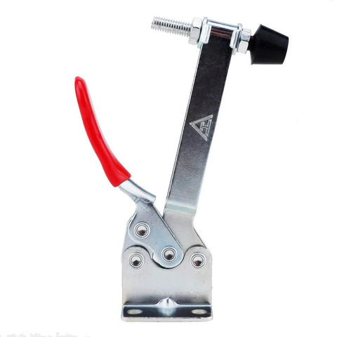 4 Piece Horizontal Toggle Clamp Set With Quick Release, 198 Lbs Holding Capacity, Upgraded 201B Long 201BL Model, Anti Slip Red Vinyl Grips