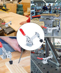 Heavy Duty Hold Down Toggle Clamp For Woodworking And Metalworking 500 lb Capacity With Quick Release Antislip 225D Horizontal Clamp