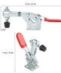 Heavy Duty 8 Pack 500lbs Holding Capacity 225D Toggle Clamps With Quick Release for woodworking and welding, durable steel construction