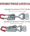 Heavy Duty Toggle Clamp Latch 4001 Style With 150 Kg 330 Lb Holding Capacity Adjustable Pull Action Latch Hardware For Smoker Lids Toolbox Case And Trunk Applications Four Inch Silver