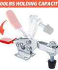 8 Pack Toggle Clamps With 500 Lb Holding Capacity And 225D Quick Release, horizontal adjustable clamp for woodworking projects