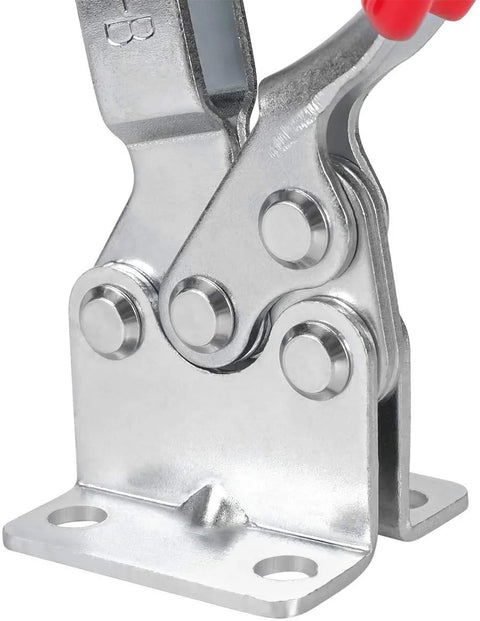Close-up of Heavy Duty 10 Pack Toggle Clamps For Woodworking And Welding With Quick Release Horizontal Hold Down