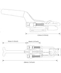 Technical drawing of Heavy Duty Toggle Clamp Set 2000Lbs Cam Lever Latch dimensions in metric and imperial units.