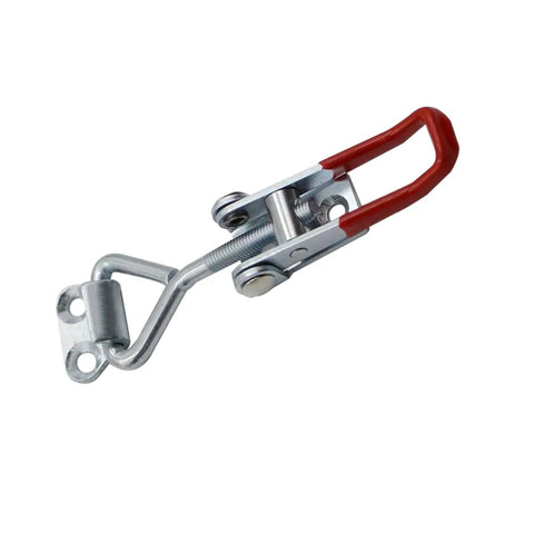 Heavy Duty Toggle Clamp Set MIKMAYTOO 4001 Quick Release Pull Latch with 150 Kg Holding Capacity, Galvanized Steel, single clamp view.