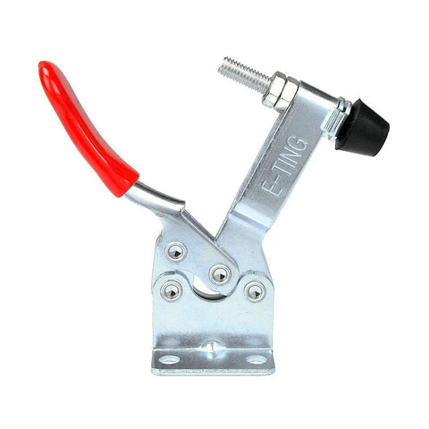 Heavy Duty Toggle Clamp Set 2 Pack With 198 Lb Holding Power, Red Horizontal Anti Slip, Quick Release, 201B Cold Rolled Steel