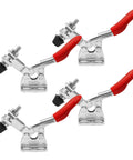 Durable 60 lb holding toggle clamp kit for woodworking and welding with anti-slip red handle, four pack Runseaway 201A side view