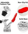 Durable 60 Lb Holding Toggle Clamp Kit For Woodworking And Welding With Anti Slip Horizontal Quick Release features
