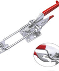 Heavy duty toggle clamp latch holds up to 2000 lbs, crafted from 4mm cold rolled steel with galvanizing, front view.