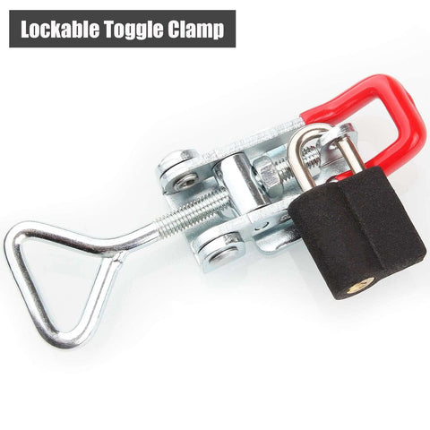 Heavy Duty Adjustable Toggle Clamp Latch Set With Locking Feature Supports 551 Lbs Hold Stainless Steel 6 Pack