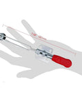 4 Piece Horizontal Toggle Clamp Set With Quick Release, 198 Lbs Holding Capacity, Anti Slip Red Vinyl Grips, Carbon Steel