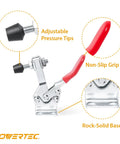 Two Pack Heavy Duty Horizontal Quick Release 225D Toggle Clamps With 500 Lbs Holding Capacity POWERTEC, non-slip grip detail