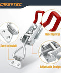 Heavy Duty Toggle Clamp Latch Set 4 Pack With 1320 Lbs Holding Capacity And Adjustable Quick Release Pull Action Lock Hole