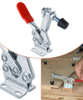 8 Pack Toggle Clamps With 500 Lb Holding Capacity And 225D Quick Release, shown in use on woodworking project
