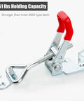 Heavy Duty Adjustable Toggle Clamp Latch Set With Locking Feature Supports 551 Lbs Hold Stainless Steel 6 Pack For Woodworking