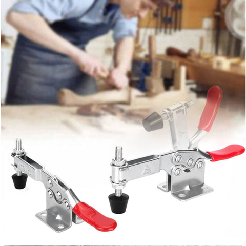 Heavy Duty 10 Pack Toggle Clamps For Woodworking And Welding With Quick Release Horizontal Hold Down Clamps And Rubber Tip 220 Lbs Holding