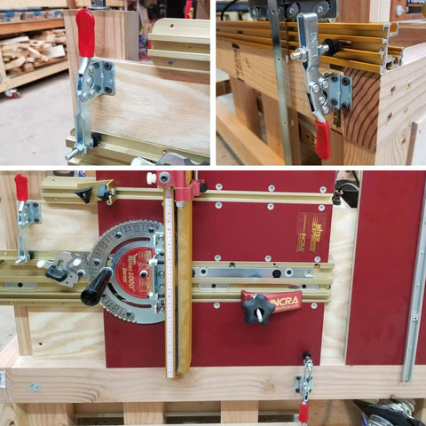 Pro Grade Quick Release Toggle Clamps 225D Set 15 Pack With 500lbs Holding Capacity for jigs on workbench