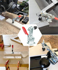 Heavy Duty 8 Pack 500lbs Holding Capacity 225D Toggle Clamps with quick release used in various woodworking and welding tasks