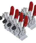Heavy Duty Toggle Clamps 6 Pack 225D With 500Lbs Holding Capacity, red handles, zinc-coated carbon steel for woodworking and welding jigs