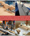 16 Pack Toggle Clamps Set For Woodworking And DIY Projects installed, holding wooden boards securely in place, showcasing 60 lb capacity.