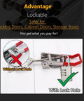 Toggle Latch Clamp 304 Stainless Steel Heavy Duty With Lock Hole Adjustable Hasp shown locked and unlocked