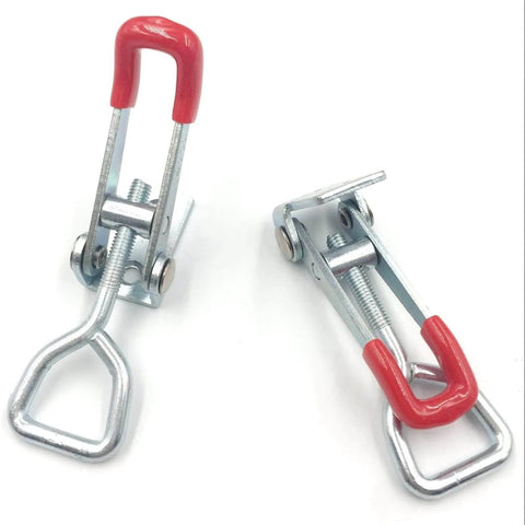 10 Pack Adjustable Toggle Latch Clamp 150Kg Capacity Heavy Duty Quick Release Pull Clamp Buckle 4001, two clamps shown