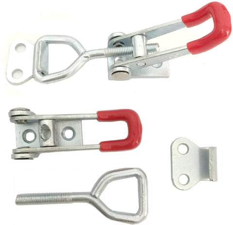 10 Pack Adjustable Toggle Latch Clamp 150Kg Capacity Heavy Duty Quick Release Pull Clamp Buckle 4001 with red handle