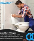 Man installing Silicone Toilet Flush Valve Seal Kit 3 Pack For Champion 4 And Eljer Titan 4 Replacement O Rings No More Leaks