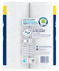 Back view of Ultra Soft Toilet Paper Mega Roll Pack With Six Mega Rolls Equaling 24 Regular Rolls, showing packaging details and eco-friendly info.