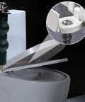 Toilet Seat Bolts And Screws Kit, 4 Pieces showing installation with expanded rubber nut anchors, extra-long stainless steel fasteners.