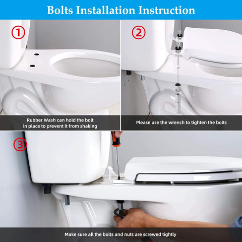 How to install the Universal Stainless Steel Toilet Seat Bolts 